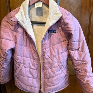 Girls purple Patagonia  reversible coat size M (10)